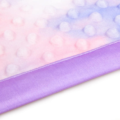 Silky Satin Baby Blanket for Girls Unique Tie Dye Minky Fabric with Soft Luxury Silk Silky Backing