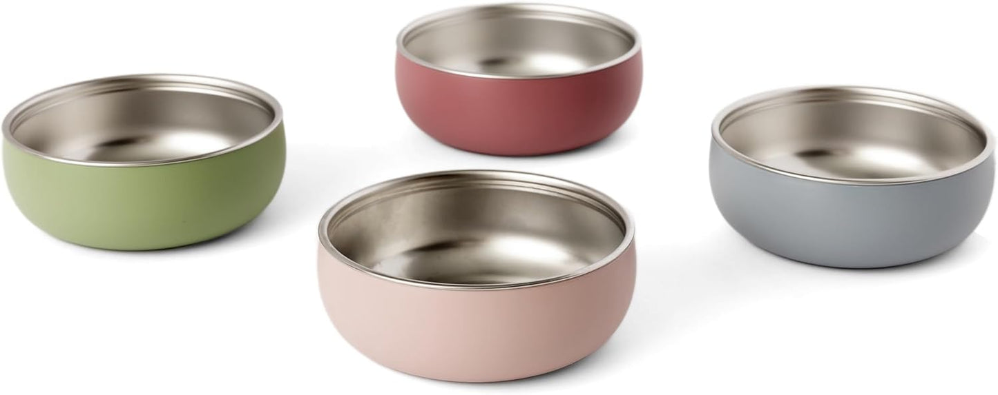 Monkey Proof™ Non-Toxic Stainless Steel Child Bowl 5” with Non-Slip Silicone Shell, Multi-color
