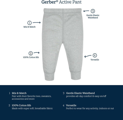 Gerber Baby Boys' Multi-Pack Pants