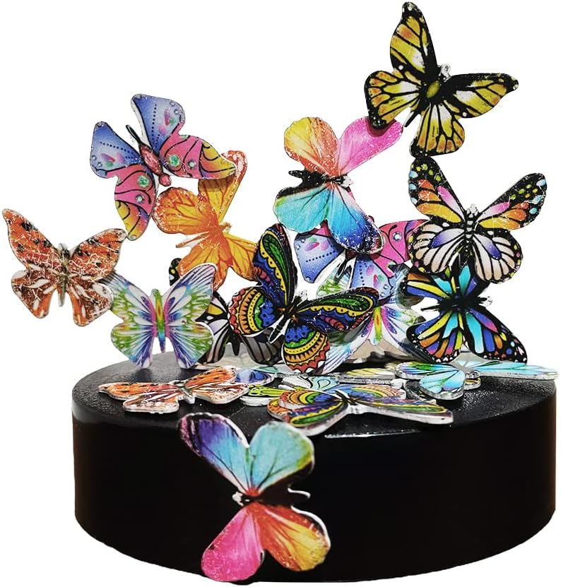 Desk Sculpture Butterflies Desktop Stress Relief Toy Fidget Toy for Anxiety Office Gift (22pcs