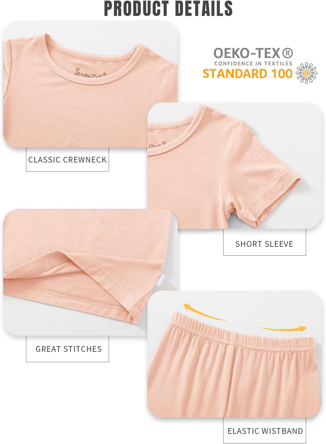 Jimonda Baby Boys Girls Pajama Sets Toddler Sleepwear Cool Jammies 2pcs Viscose from Bamboo PJs