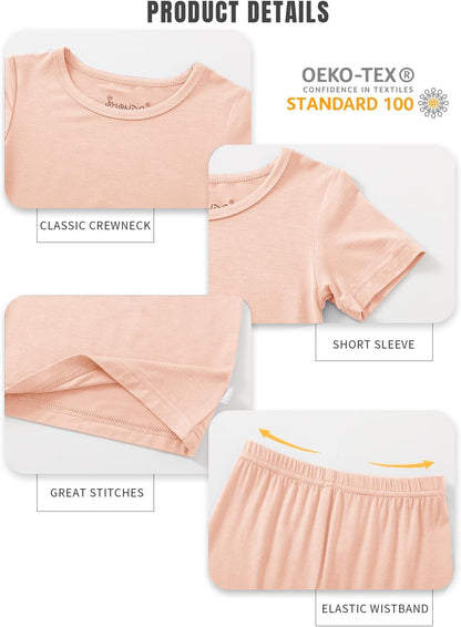Jimonda Baby Boys Girls Pajama Sets Toddler Sleepwear Cool Jammies 2pcs Viscose from Bamboo PJs