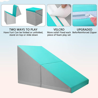 SURPCOS Foam Climbing Blocks for Toddlers - Soft Play Set for Toddlers 1-3 - Climbing Toys - Baby