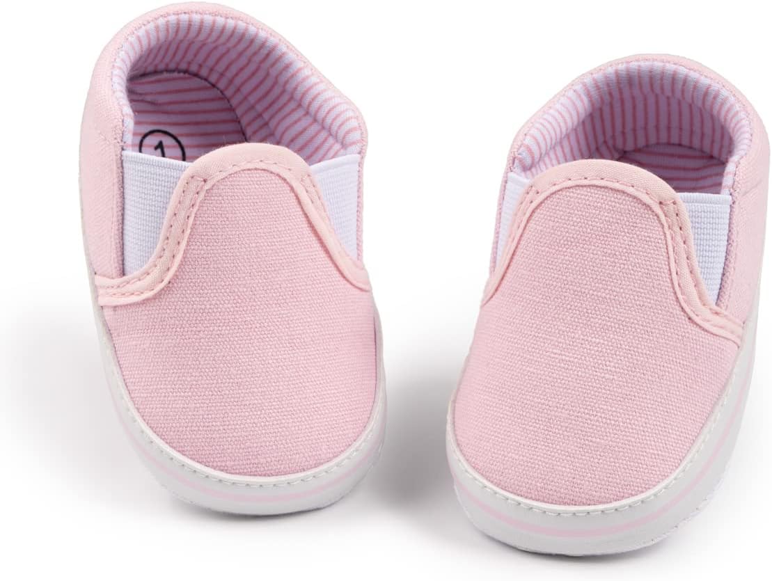 Morbido Infant Baby Boys Girls Canvas Sneaker Toddler Slip On Anti Skid Newborn First Walkers Candy