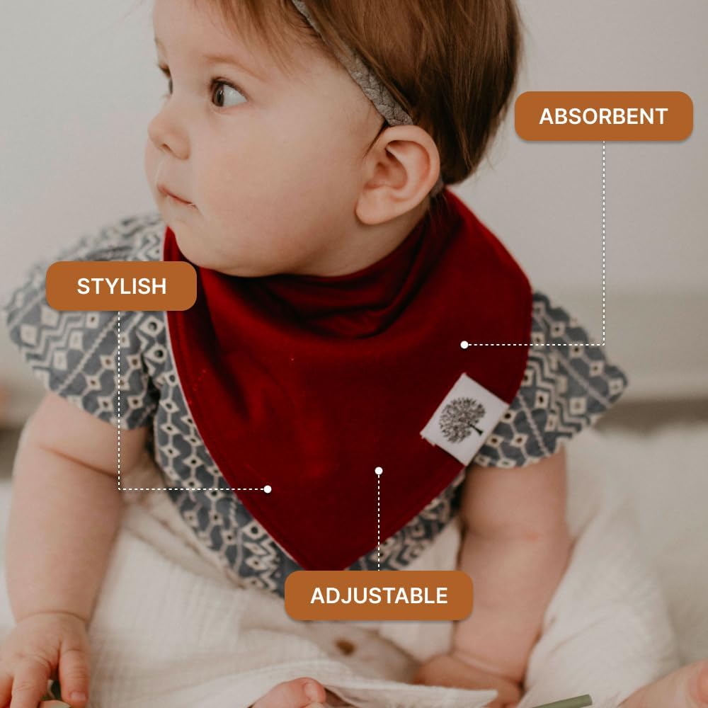 Parker Baby Bandana Drool Bibs 8 Pack Baby Bibs for Boys, Girls, Unisex - Soft & Stylish Teething