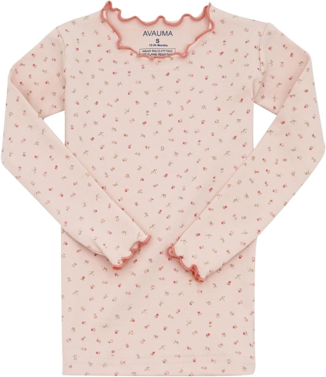 AVAUMA Baby Boy Girl Pajama Set 6M-7T Kids Cute Toddler Snug fit Flower Pattern Design Pjs Cotton