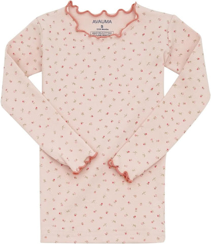 AVAUMA Baby Boy Girl Pajama Set 6M-7T Kids Cute Toddler Snug fit Flower Pattern Design Pjs Cotton