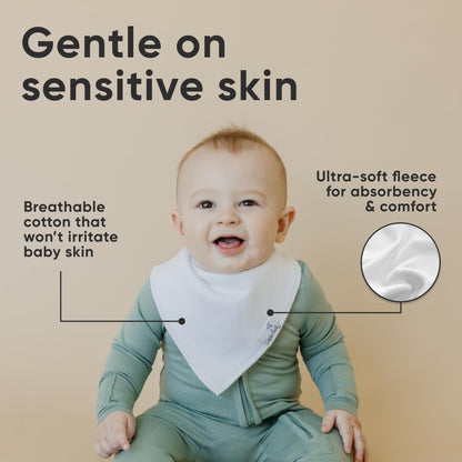 Copper Pearl 4 Pack Soft Cotton Baby Bibs for Drooling and Teething, Absorbent Drool Bibs for Baby