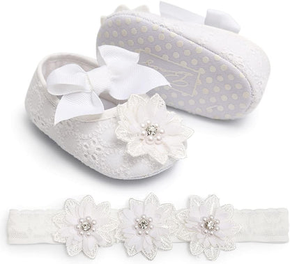 Baby Shoes Mary Jane Flats Non Slip Soft Sole Infant Toddler Sneakers First Walkers Party Christmas