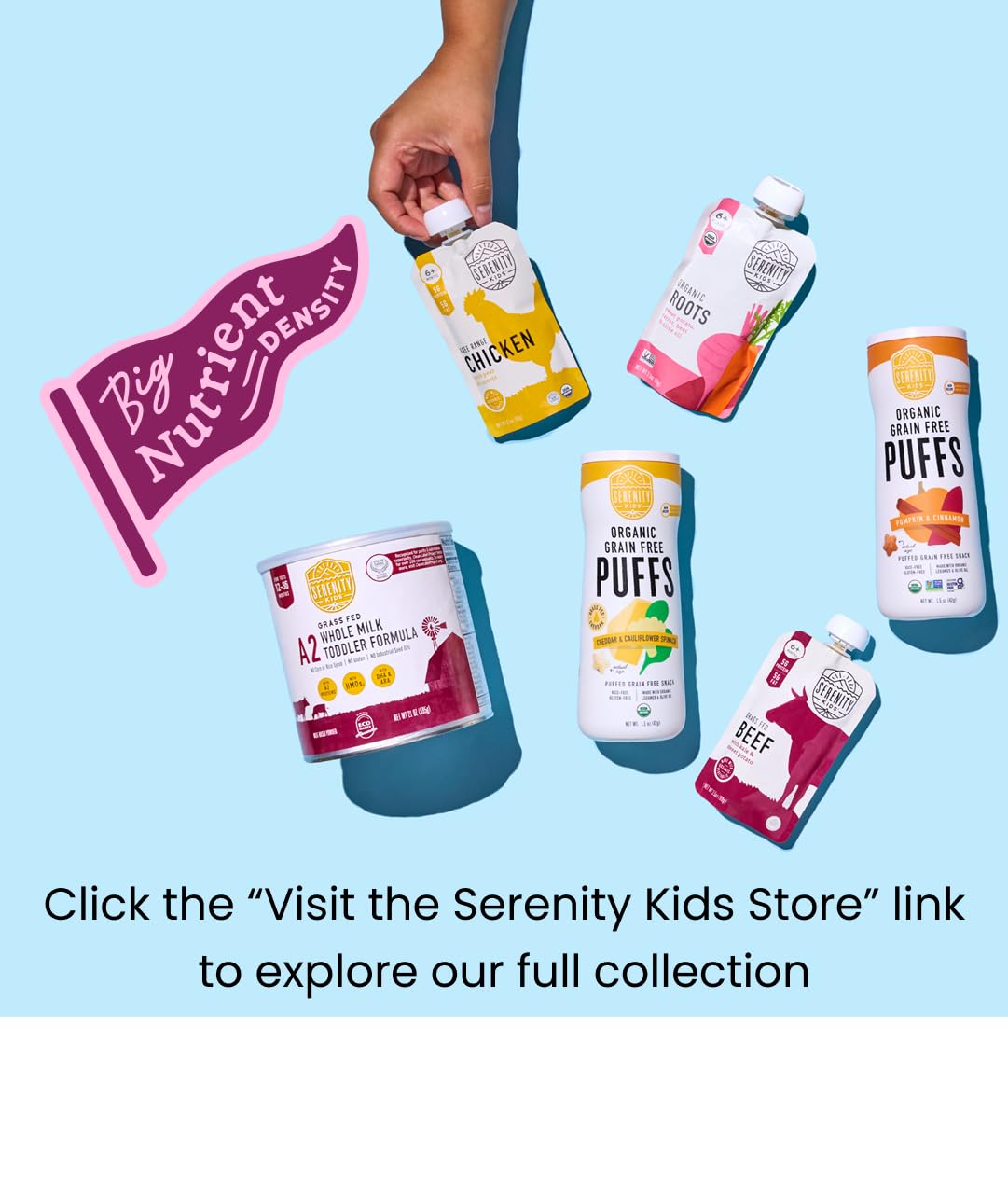 Serenity Kids 6+ Months Baby Food Pouches Puree - BPA-Free Meats & Herbs - Organic Baby Food Puree