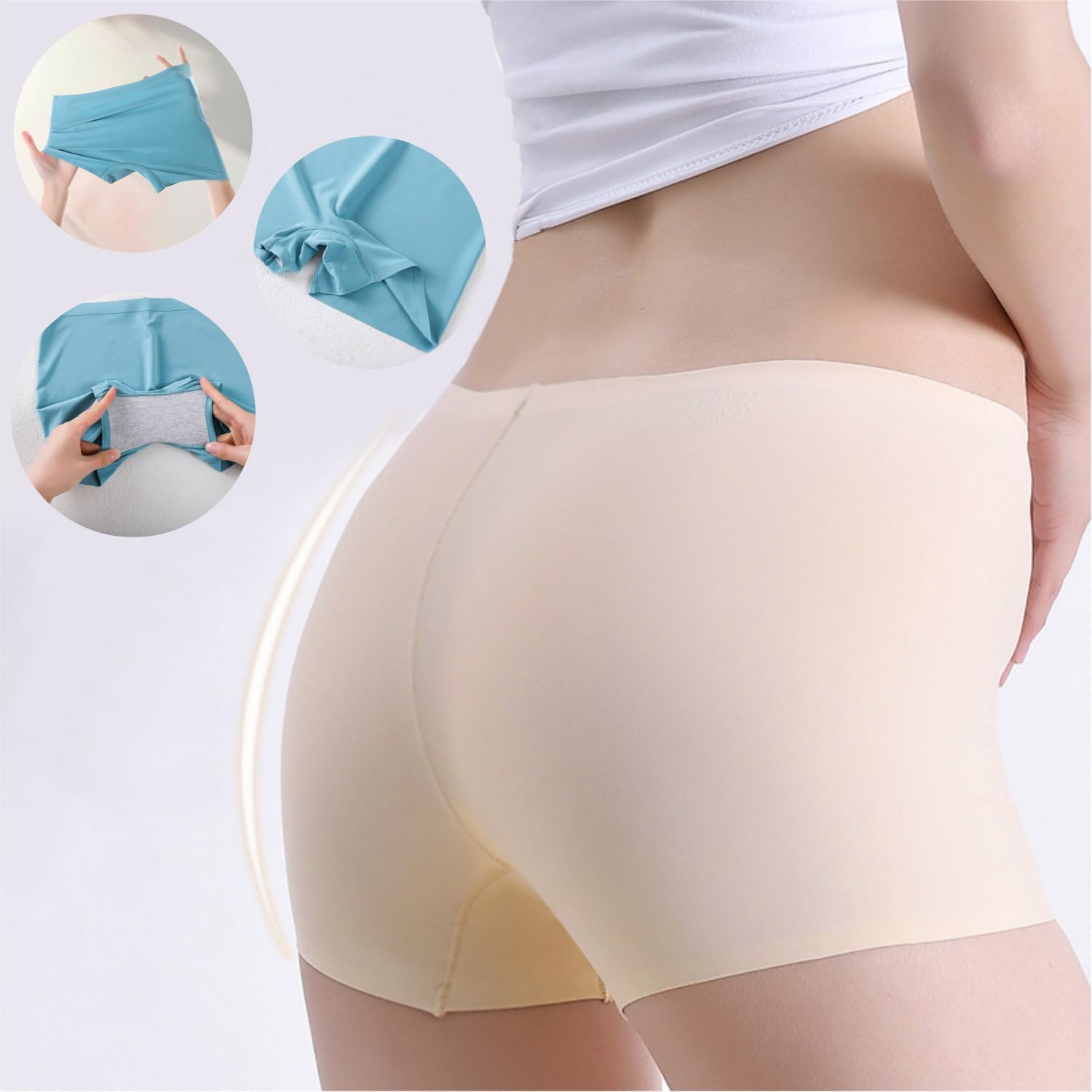 Demifill Teen Girls Seamless Boyshorts Underwear Tagless Boxer Pants No Show Panties for Teens Pack