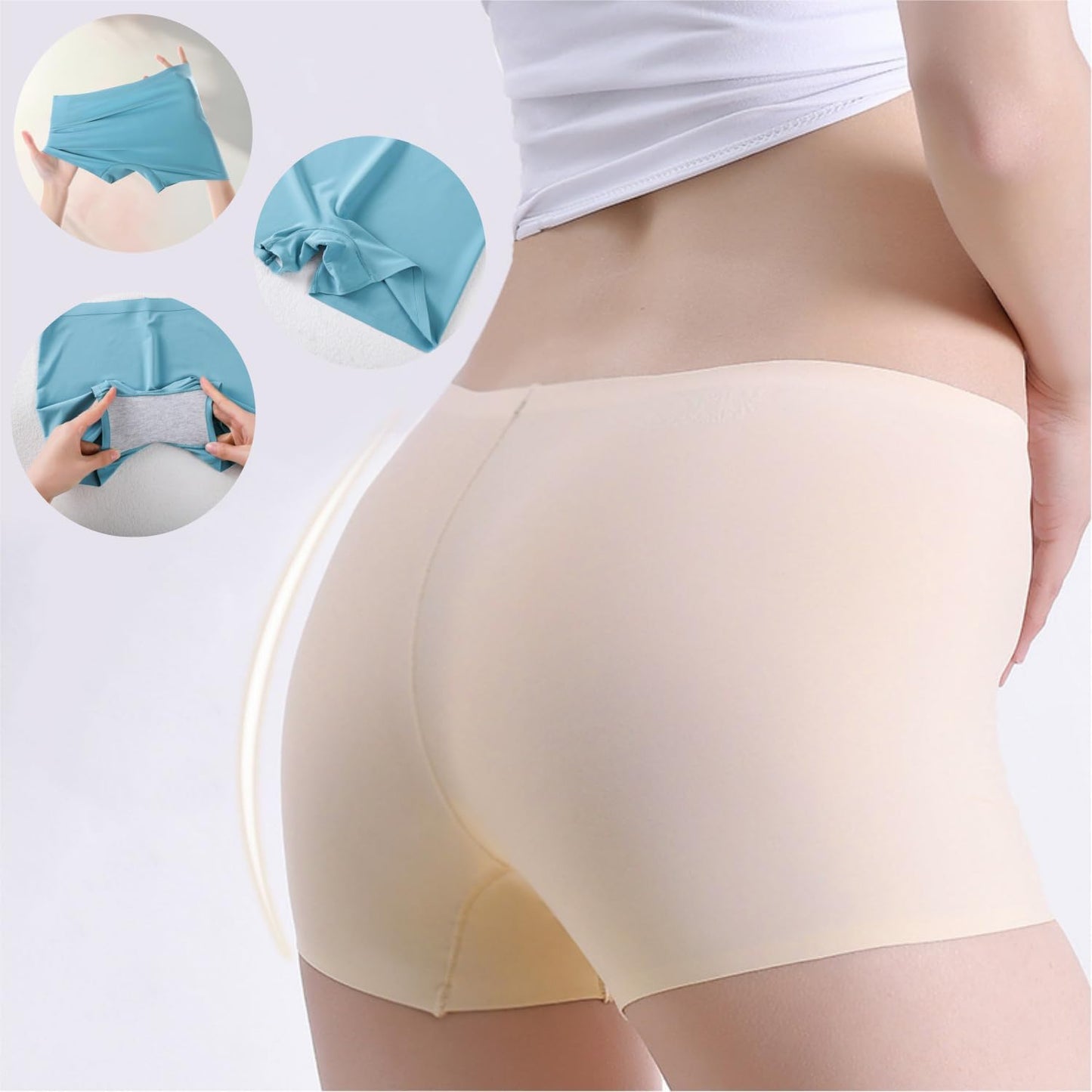 Demifill Teen Girls Seamless Boyshorts Underwear Tagless Boxer Pants No Show Panties for Teens Pack