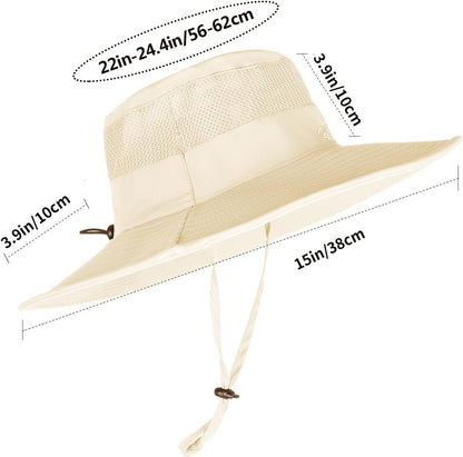 Sun Hats for Men Women Fishing Hat UPF 50+ Breathable Wide Brim Summer UV Protection Hat