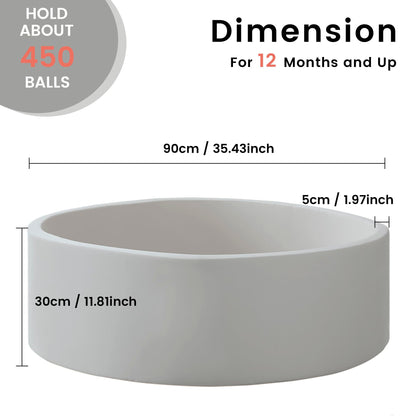 Zedachica Ball Pit for Toddlers 35.43''x11.81 Baby Ball Pits Soft Memory Foam Ball Pit Round Kids