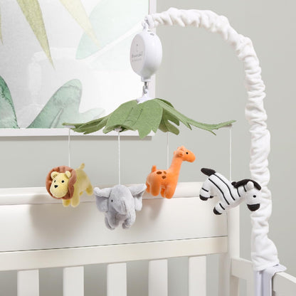The Peanutshell Crib Mobile for Boys or Girls - White Musical Baby Crib Mobile with 12 Lullabies