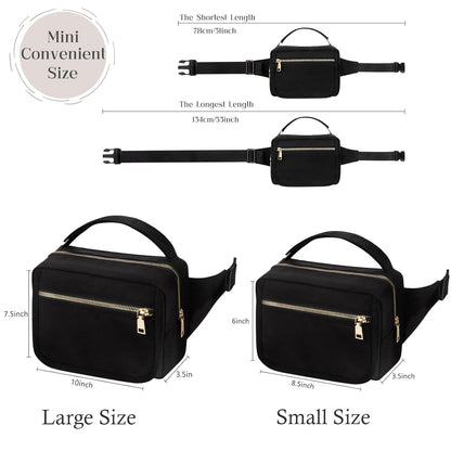 printe Small Diaper Bag with Portable Changing Pad, Crossbody Fanny Pack with Wipes Pocket for
