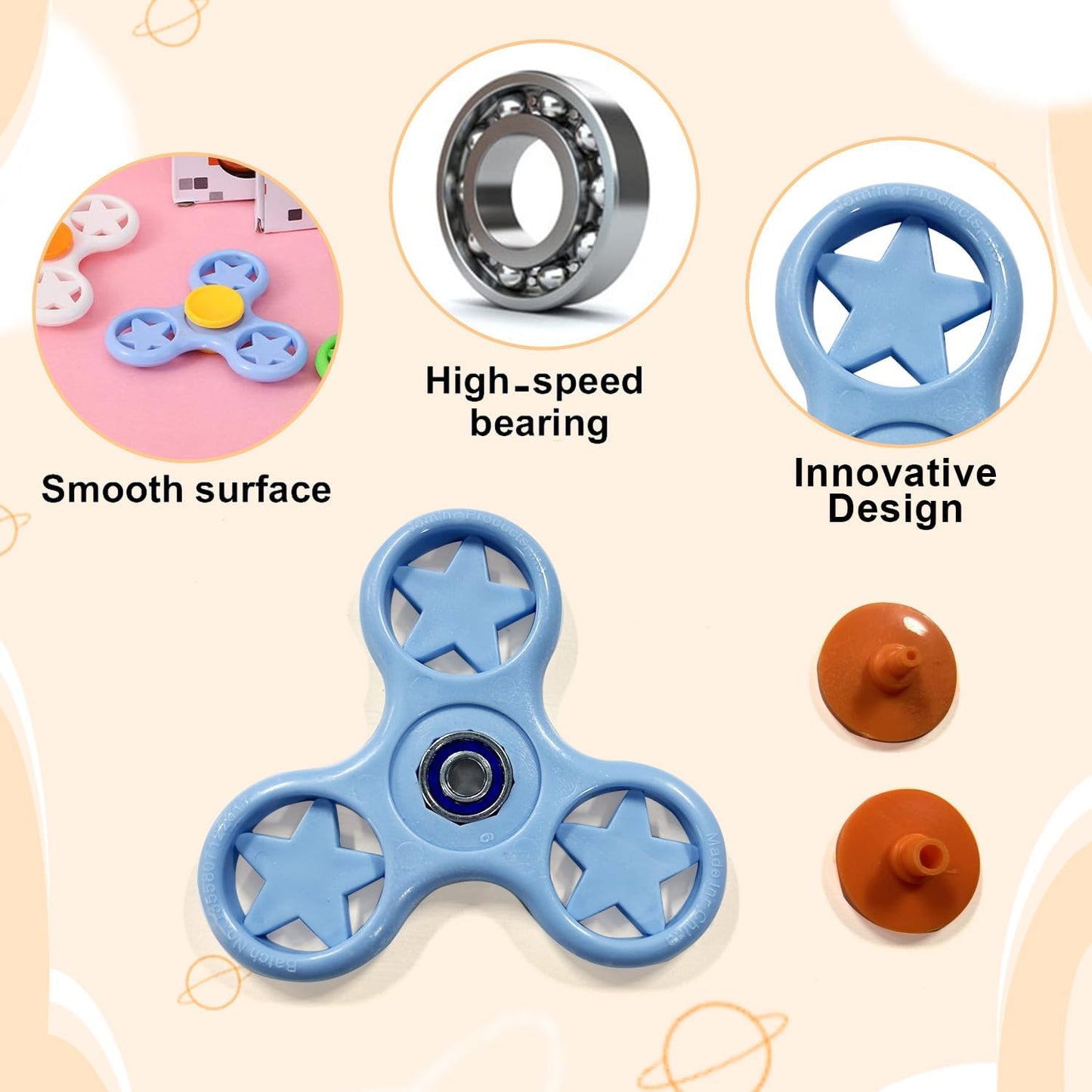 Fidget Spinner Fidget Toys 24 Pack,Party Favors Supplies Birthday Gifts Goodie Bags Stuffers for