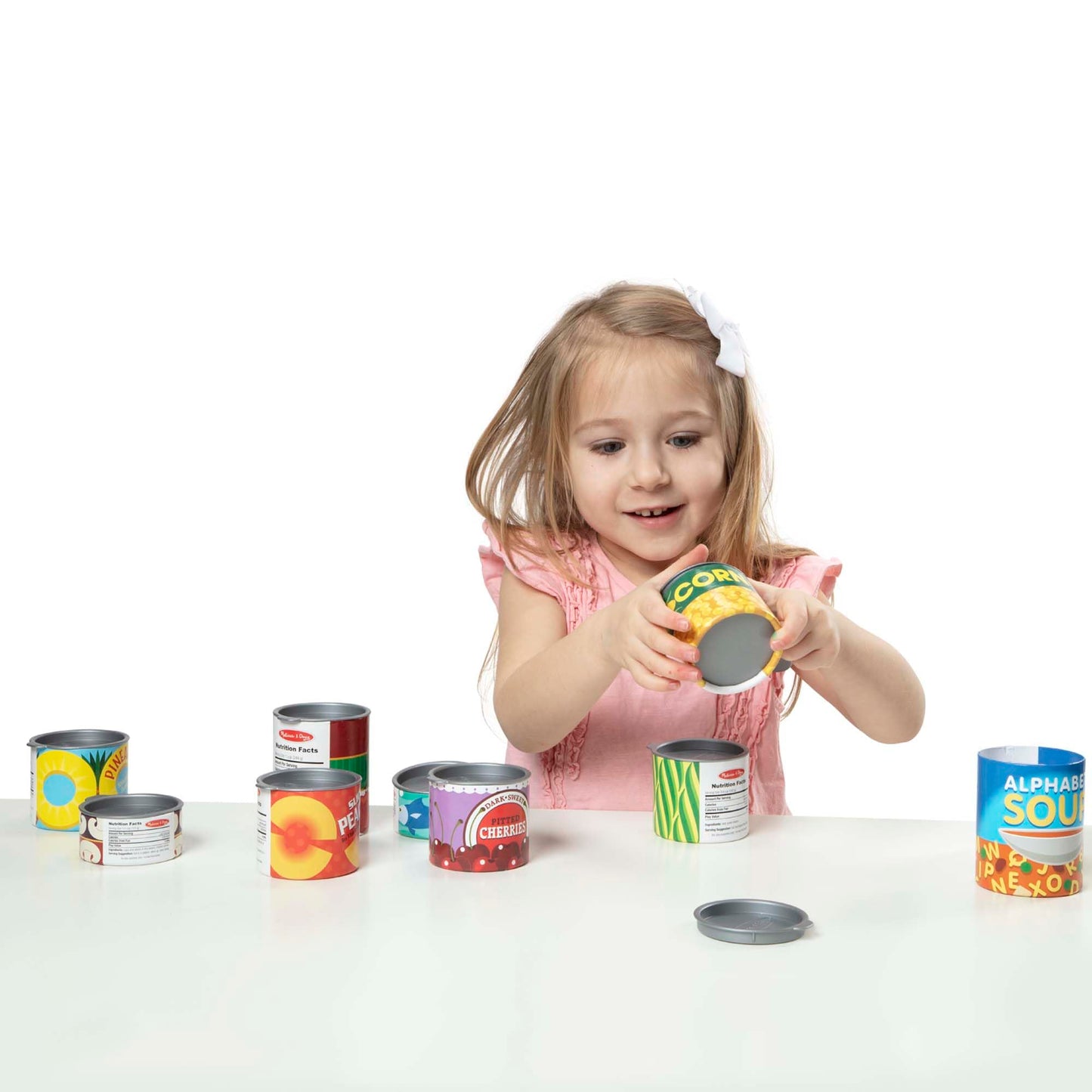 Melissa & Doug Let's Play House, 10 Grocery Cans with Removable Lids, Toy Food & Play Kitchen