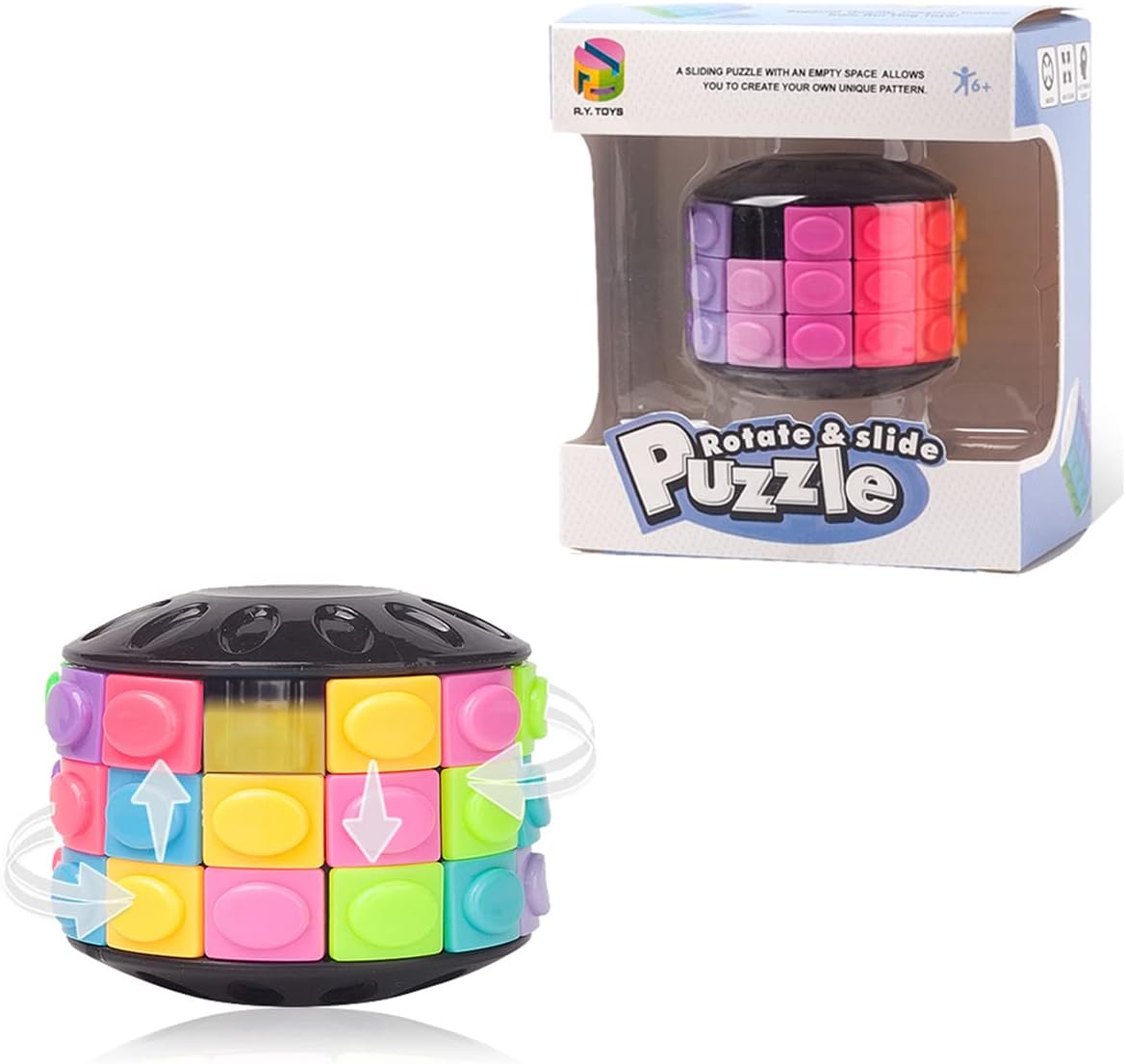 R.Y.TOYS Rotate and Slide Puzzle-Design Patent,Fidget Toys(Restore Order/Create Patterns) 12