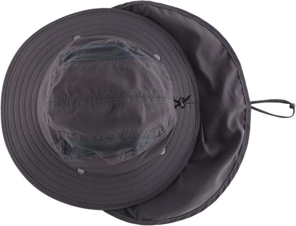 Home Prefer UPF 50+ Boys Sun Hat with Neck Flap Wide Brim Summer Beach Bucket Hat for Boys Girls