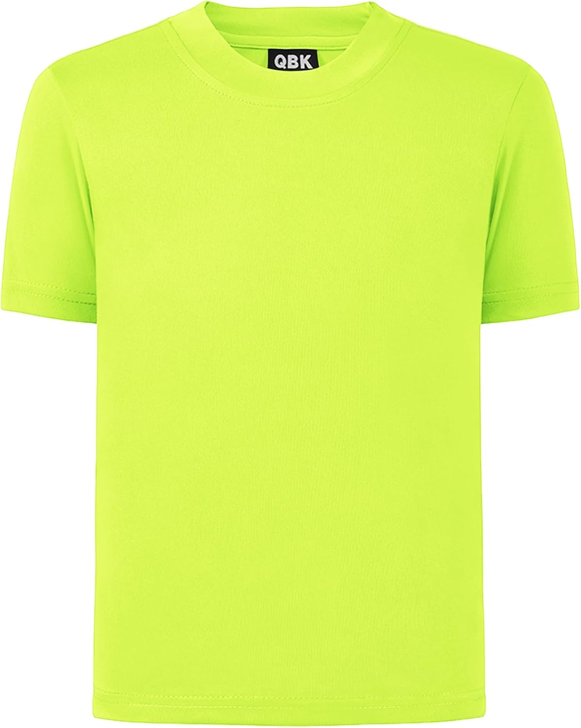 QBK 2T to Youth Neon Shirt Kids UPF 50+ Dry Fit Athletic Short Sleeve Rash Guard T Shirts for Boys