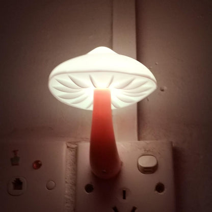 AUSAYE 2 Pack Sensor LED Night Light Plug in NightLight Energy Saving Wall Lamp Mushroom Night