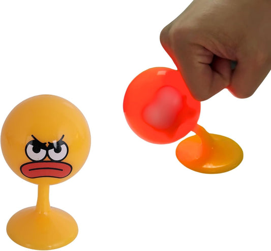 Desktop Punching Bag - 4.41 x 2.76 Inches, Light-Up Stress Relief Toy with Suction Cup Base