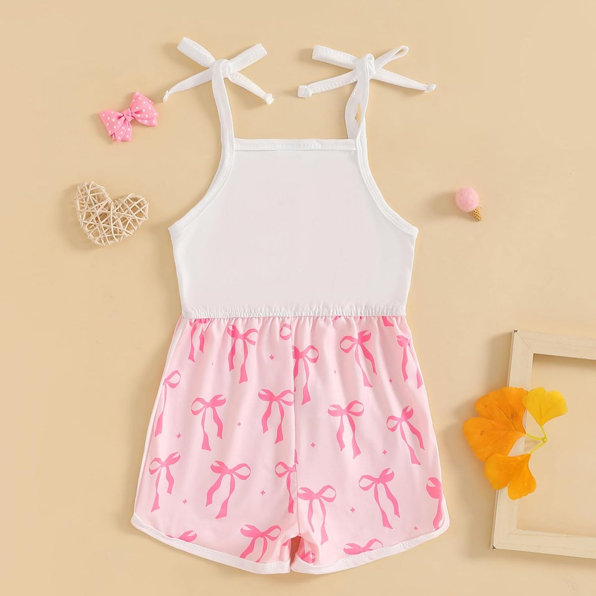 WZTYYDS Toddler Baby Girl Summer Clothes Floral Romper Tie-Up Strap Halter Jumpsuit Infant Summer