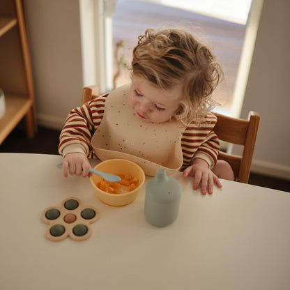 mushie Silicone Baby Feeding Spoons | 2 Pack (Ivory)