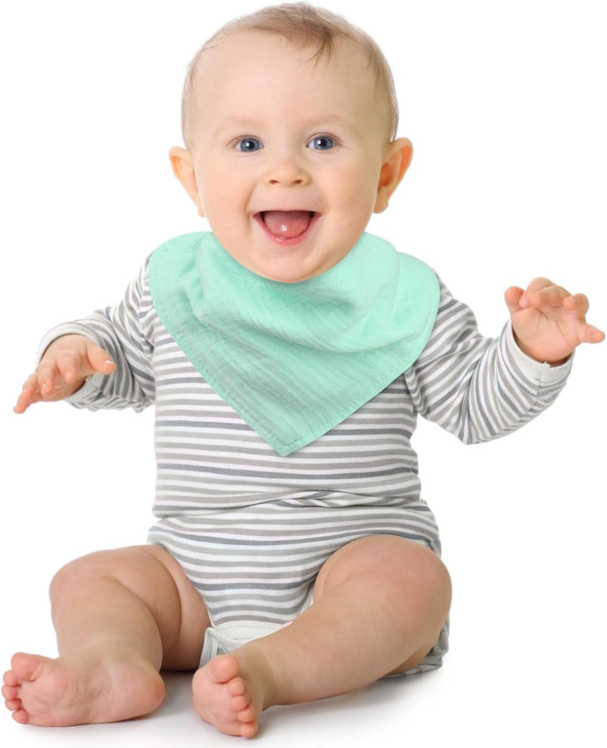 Accmor 10 Pack Muslin Baby Bibs 100% Cotton Bandana Drool Bibs for Baby Girls BoysTeething and