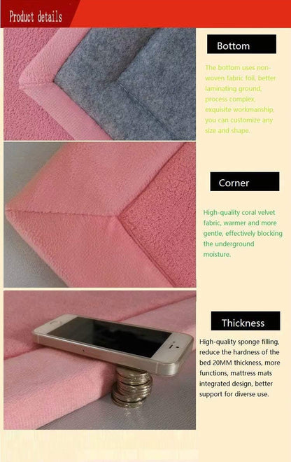 Stylish Coral Velvet Mat, V-mix Handmade weaving Plush Foam Play Crawling mat for Baby, Toddler