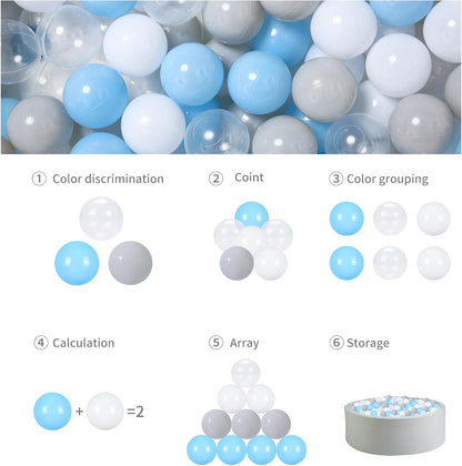GOGOSO 100 Pieces Ball Pits Balls - 2.2 inch Pearl Pink Plasticballs for Children Toddlers Plastic
