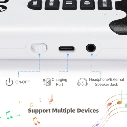 49 Key Roll Up Keyboard Piano, Portable Digital Electric Foldable Piano Keyboard, Rechargeable, 8
