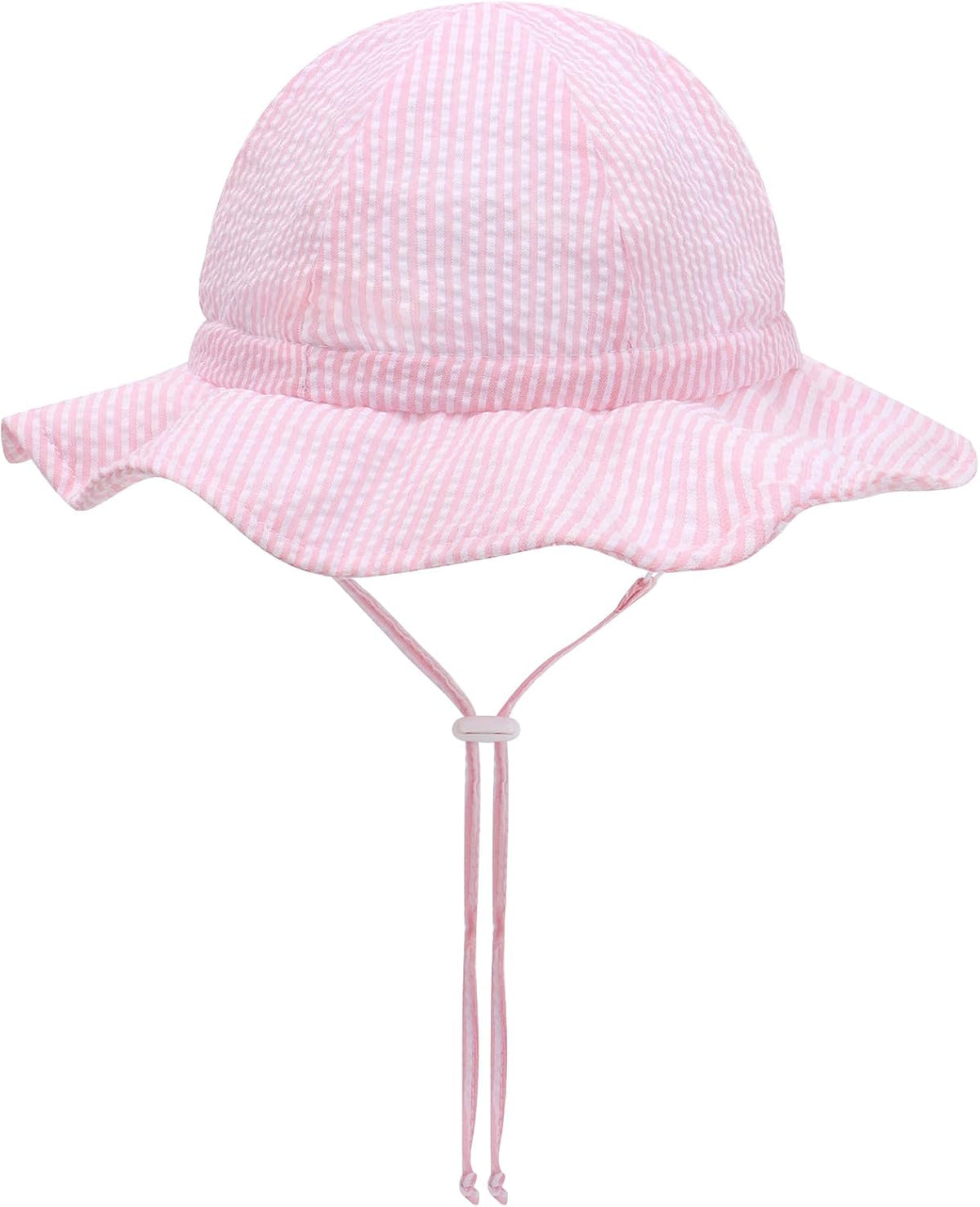 UPF 50+ Baby Bucket Hat - Wide Brim Sun Protection Beach Cap for Girls - Cute & Adjustable Toddler