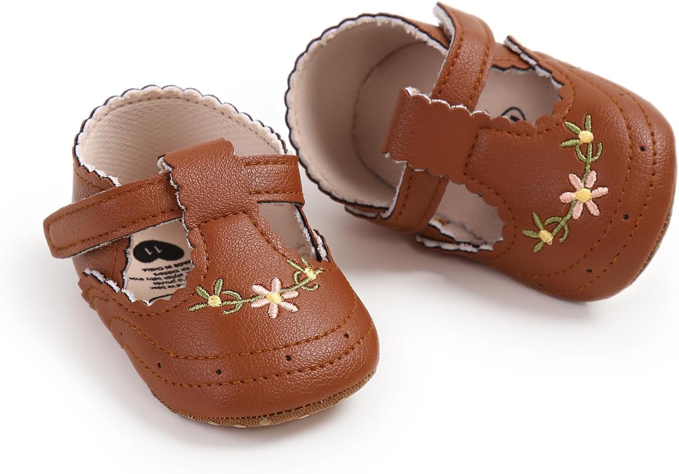 Baby Shoes Mary Jane Flats Non Slip Soft Sole Infant Toddler Sneakers First Walkers Party Christmas