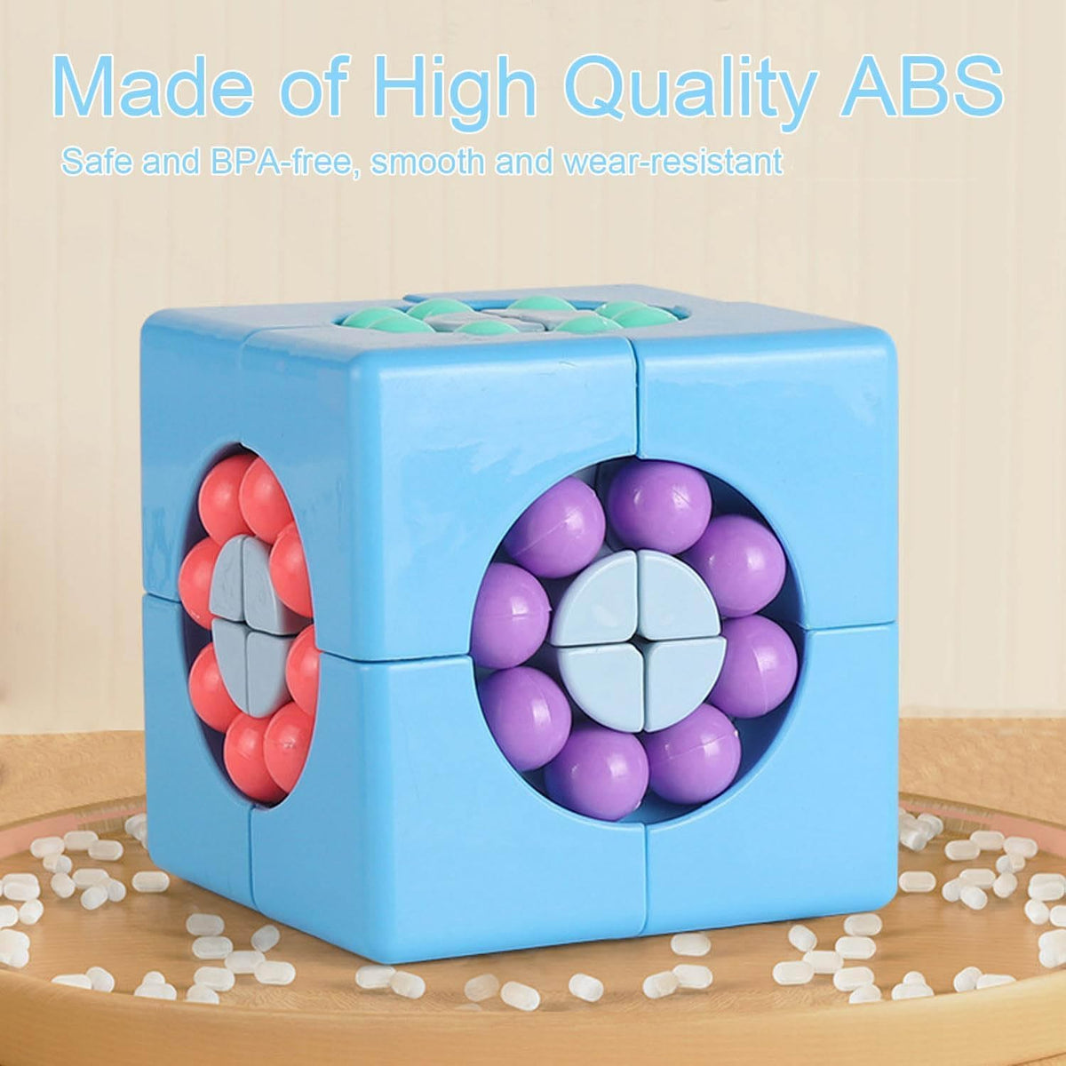 YUDANSI Magic Bean Puzzle Toy, Rotating Cube Magic Bean Educational Puzzle, Magic Ball Brain Teaser