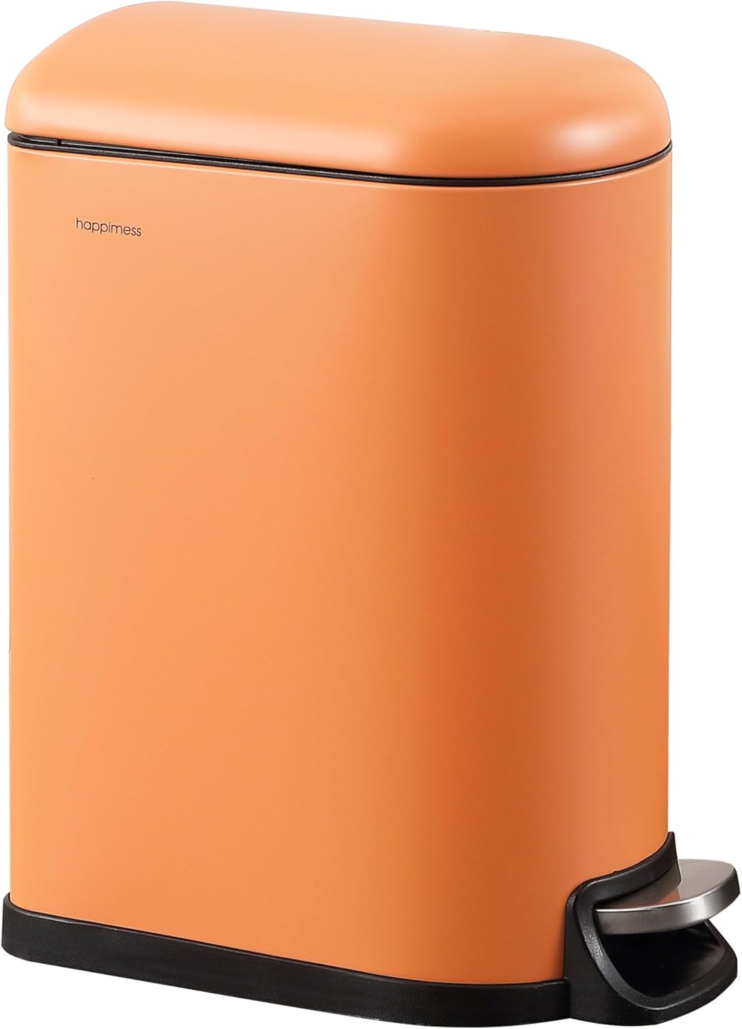 happimess HPM1009K Roland Mini 2.6-Gallon Step-Open Trash Can, Carrot Cake,with Soft-Close Lid