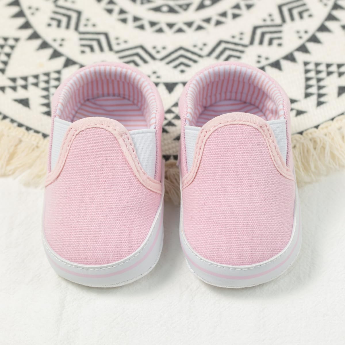 Morbido Infant Baby Boys Girls Canvas Sneaker Toddler Slip On Anti Skid Newborn First Walkers Candy