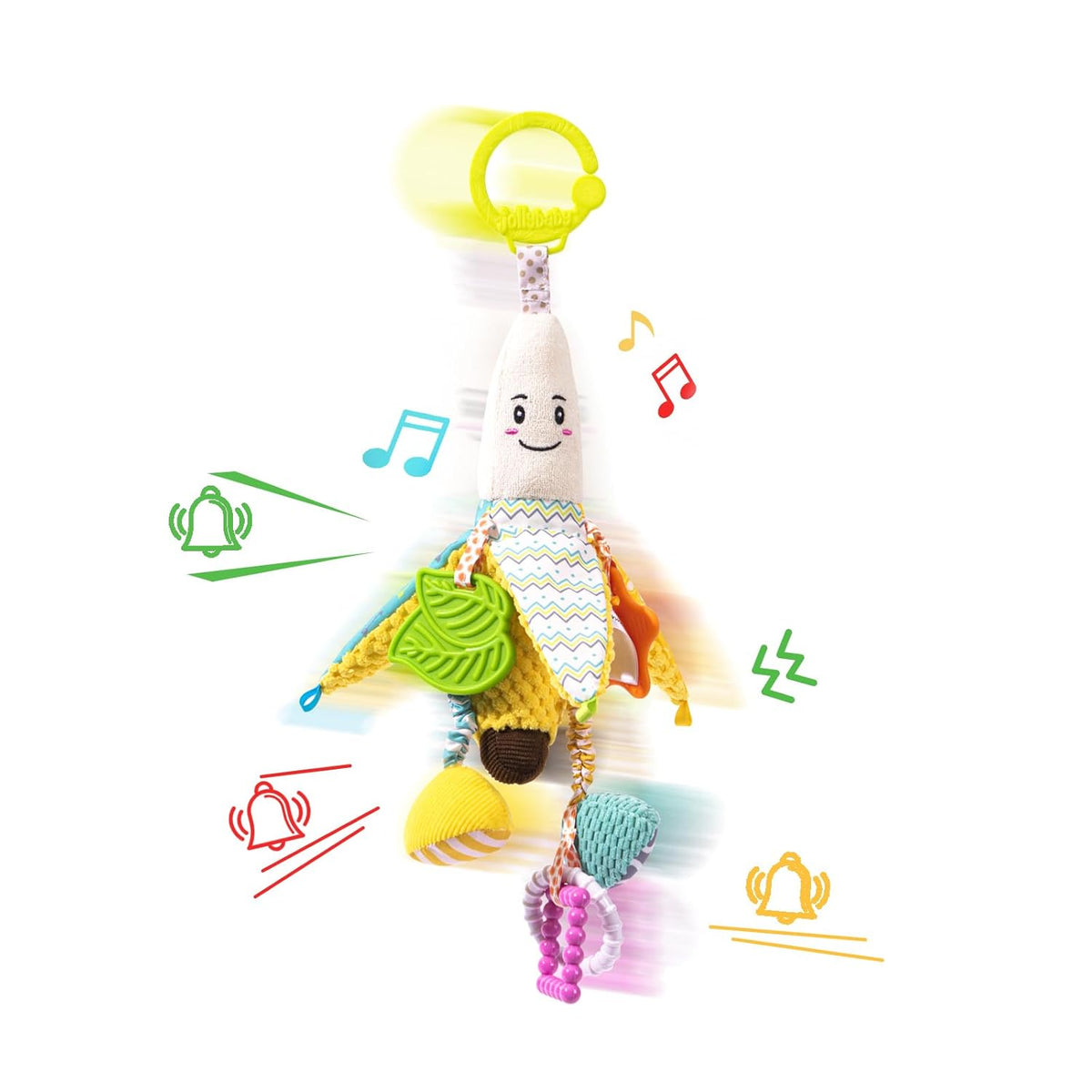 Jollybaby Stroller Rattle Toys for Car Seat Parm, Fruit Plush Hanging Infant Crib Bed Travel