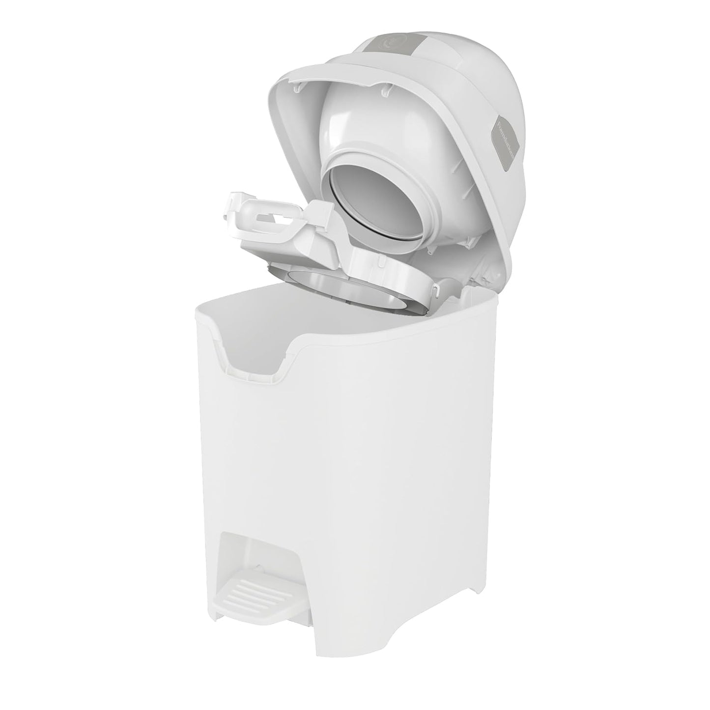 Foundations Mini Hands-Free Diaper Pail with Airtight Lid - Durable & Odorless Diaper Disposal