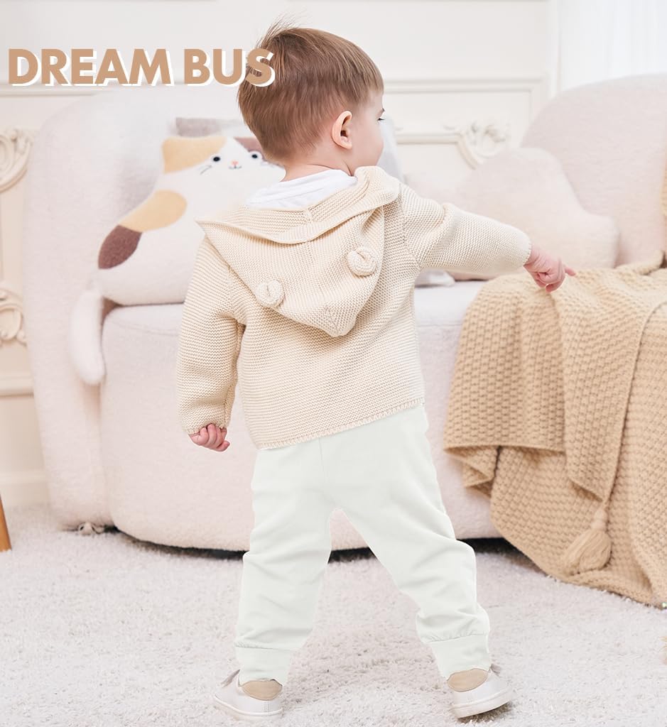 DREAM BUS Pack of 3 Toddler Jogger Pants with Pocket Toddler Boy Sweatpants Baby Boy Pants Infant
