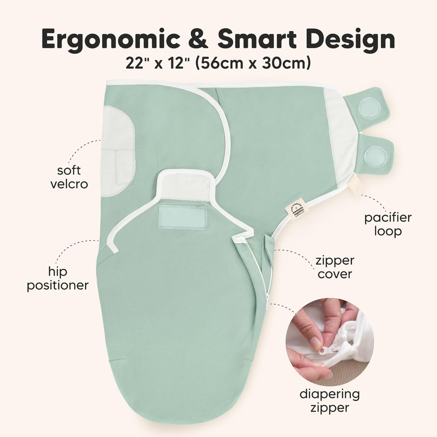 Baby Swaddle Sleep Sacks with Zipper - 3-Pack Swaddles for Newborns 0-3 Months, Infant, Baby Girls