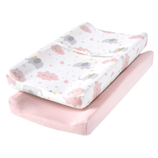 TILLYOU Changing Pad Cover Set in Soft Jersey Material - Fits 32"/34''x16 Contoured Pad for
