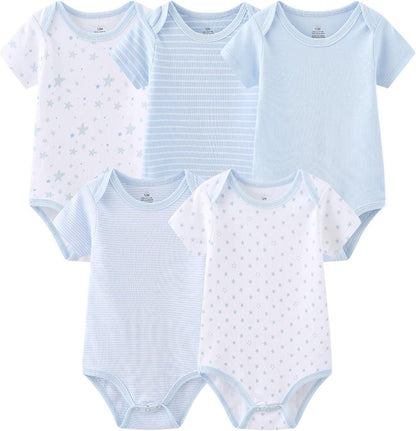 Newborn Layette Gift Set Bodysuits Pants for Baby Girl and Boy 24 Piece 100% Cotton Essentials and