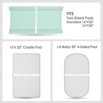 TILLYOU Changing Pad Cover Set in Soft Jersey Material - Fits 32"/34''x16 Contoured Pad for Babies