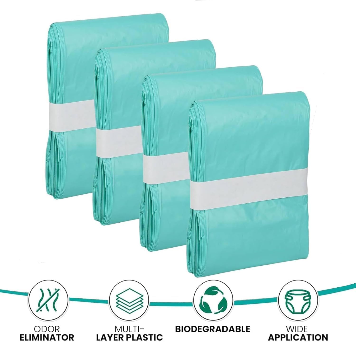 Adult Diaper Liner Refills, Compatible with Janibell Akord 280 Slim Model Pail, Odor-Seal