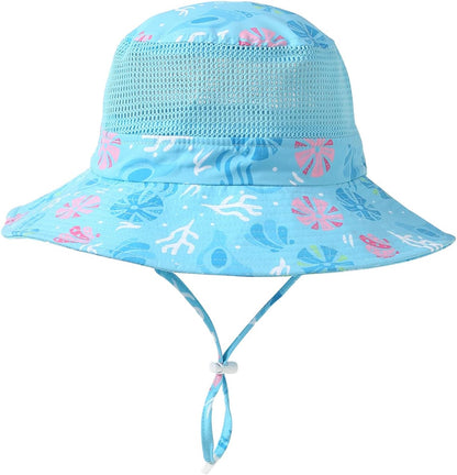 Home Prefer UPF50+ Wide Brim Sun Hat Boys Girls Sun Protection Hat Zoo Beach Swim Safari Bucket Hat
