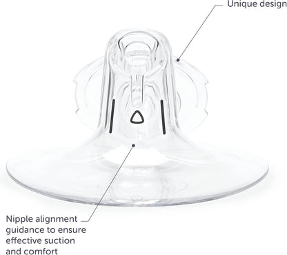 Elvie Pump Breast Shield - 24mm | 2 Pack Nipple Shield Flange for Pumping Breast Milk | Breast