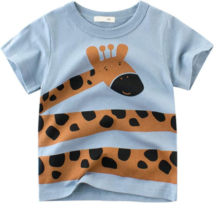 Boys' 4-Pack Excavator Short Sleeve Crewneck T-Shirts Top Tee Size 2-7 Years Toddler Boys' Value