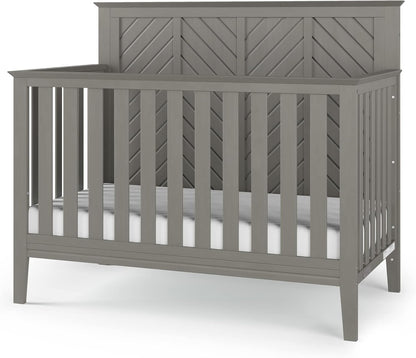 Child Craft Atwood 4-in-1 Convertible Crib, Baby Crib Converts to Day Bed, Toddler Bed and Full